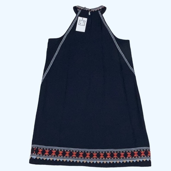 NWT THML - Navy Sleeveless Dress with Embroidery Detail - Picture 8 of 15